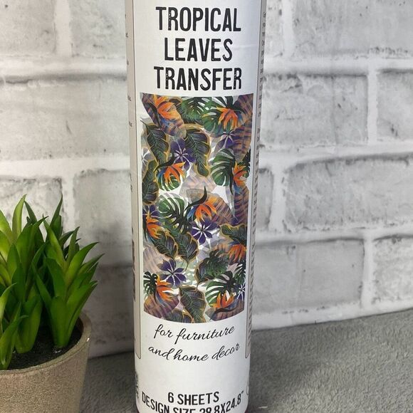 Dixie Belle Tropical Leaves Transfers NIB - Picture 2 of 8